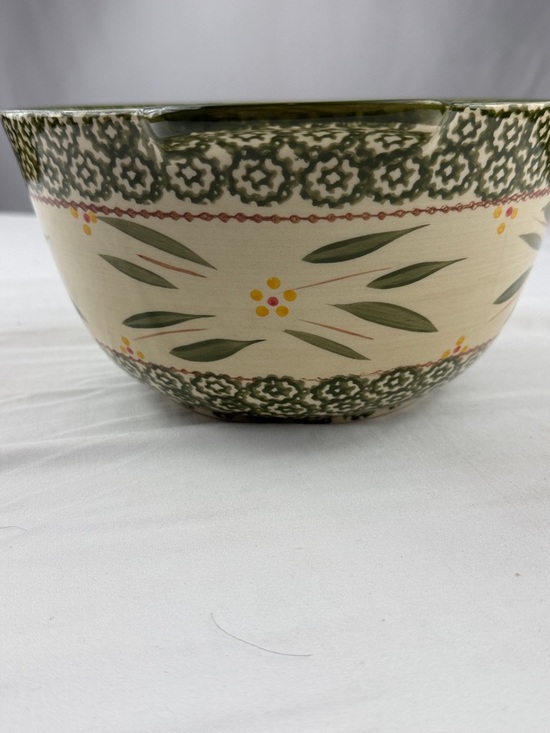 Temp-Tations Old World Green 2.5 QT Stoneware Bowl - Picture 4 of 4